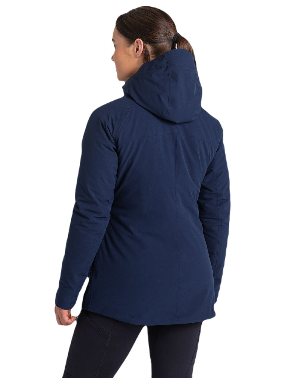 Blue Navy/Blue Navy Coloured Craghoppers Caldbeck Womens Waterproof Thermal Jacket On A White Background 