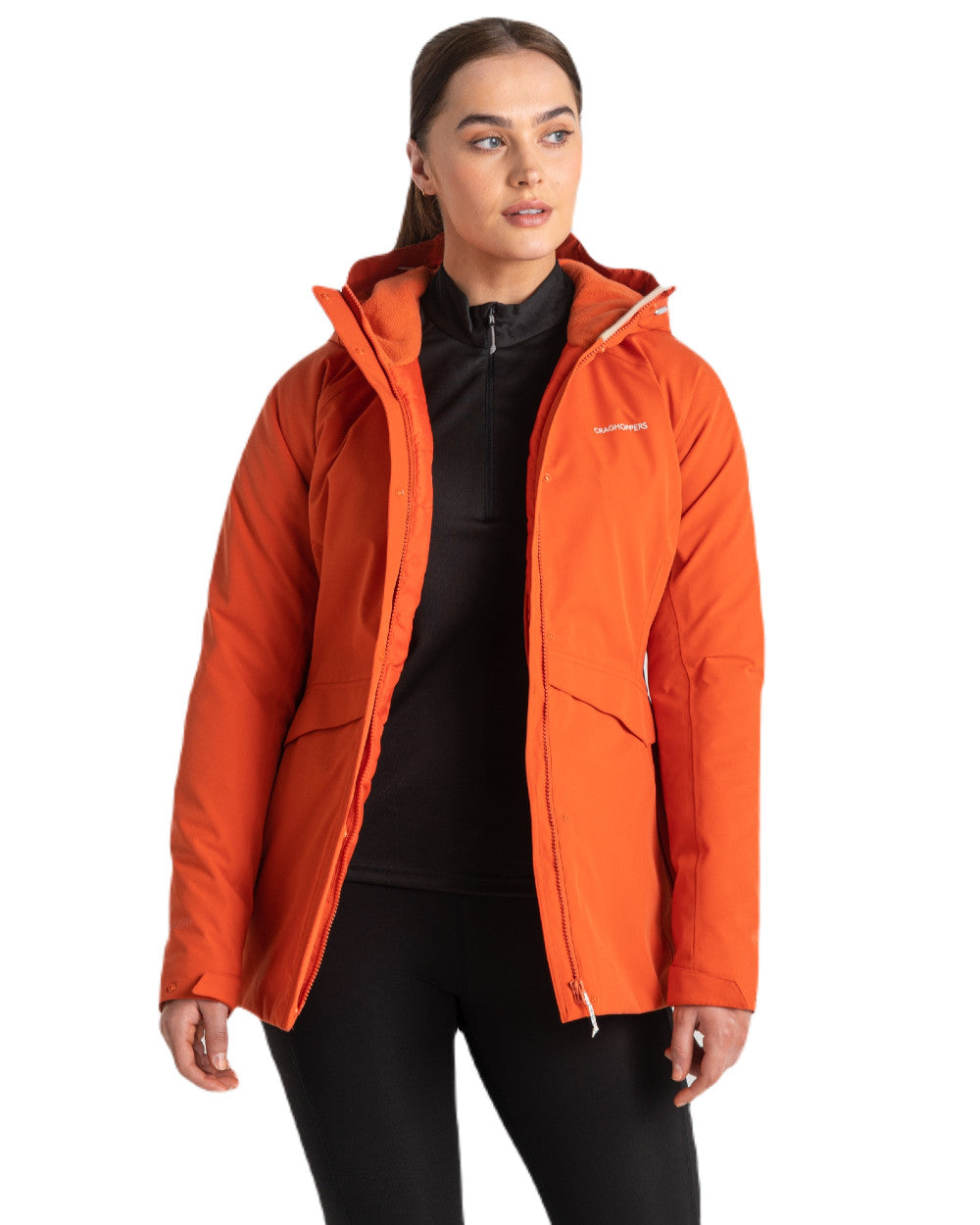Sedona Coloured Craghoppers Caldbeck Womens Waterproof Thermal Jacket On A White Background 