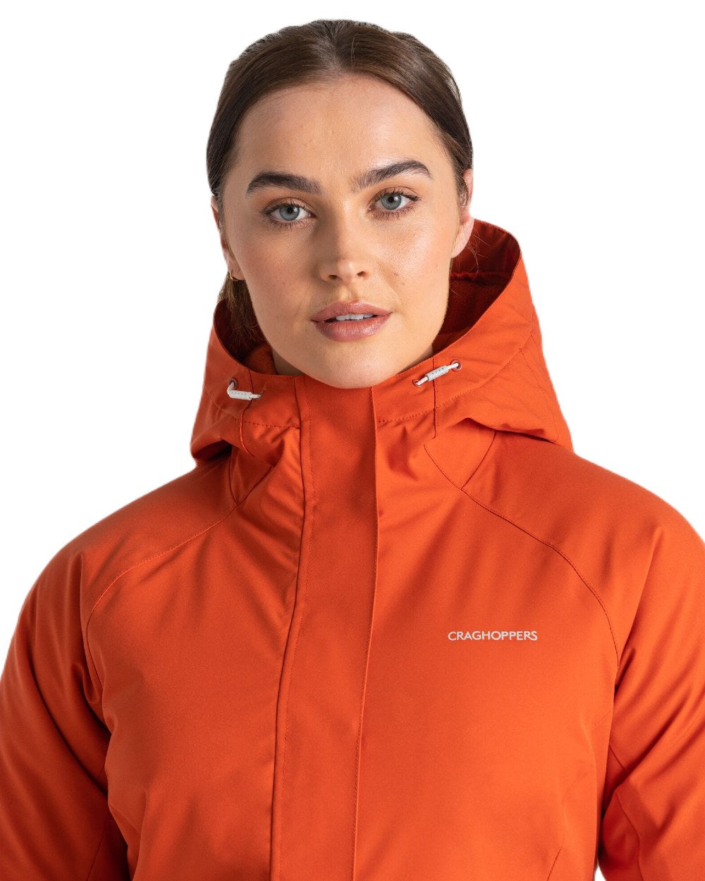 Sedona Coloured Craghoppers Caldbeck Womens Waterproof Thermal Jacket On A White Background 