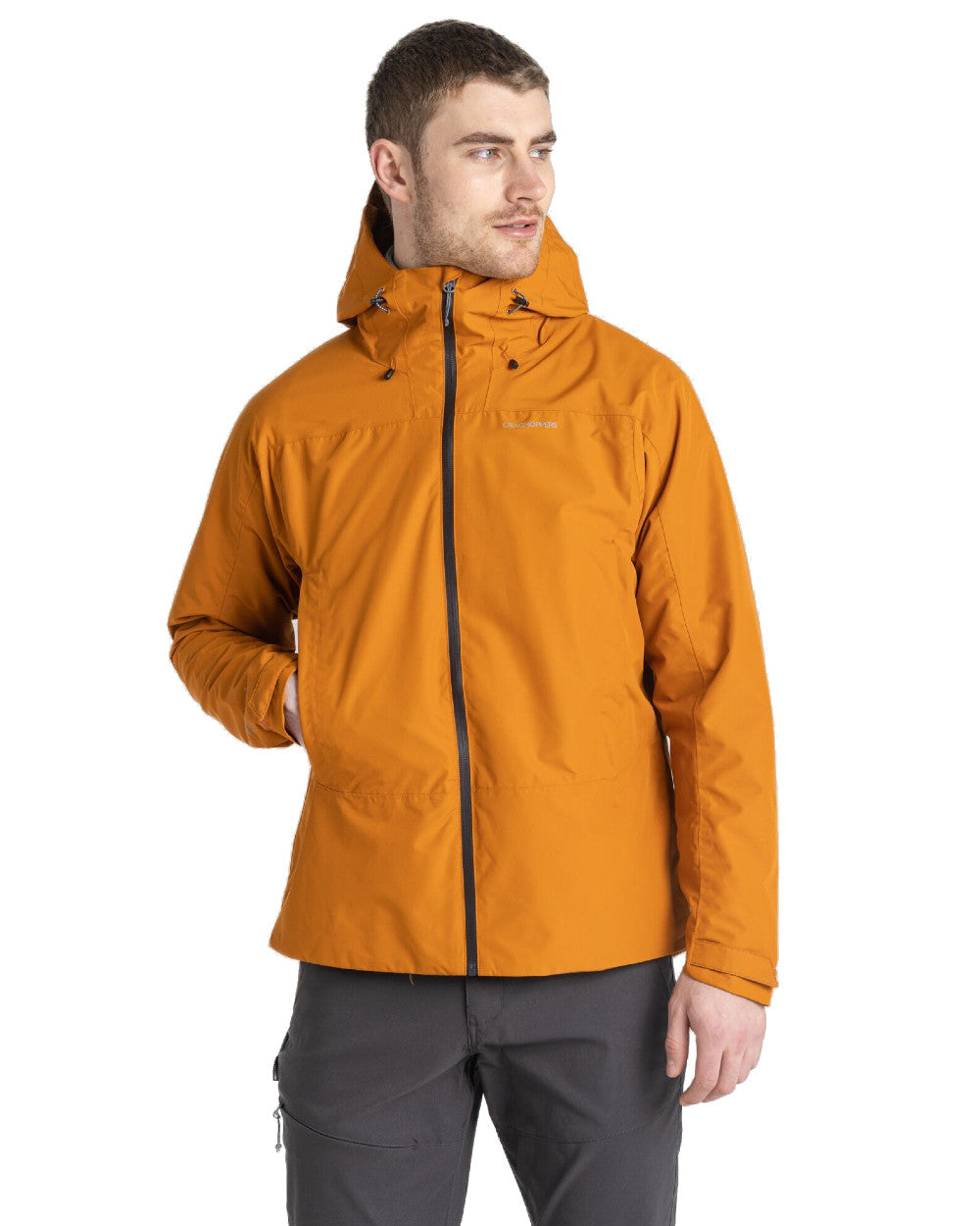 Pumpkin Spice Coloured Craghoppers Creevey Jacket On A white Background 