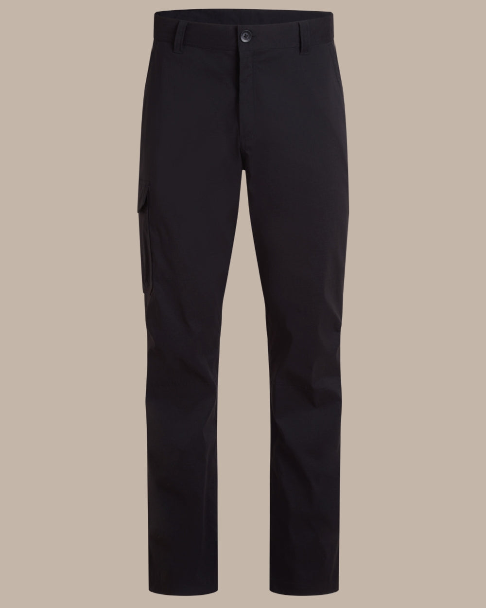 Black coloured Craghoppers Mens Brisk Pro Trouser on beige background 