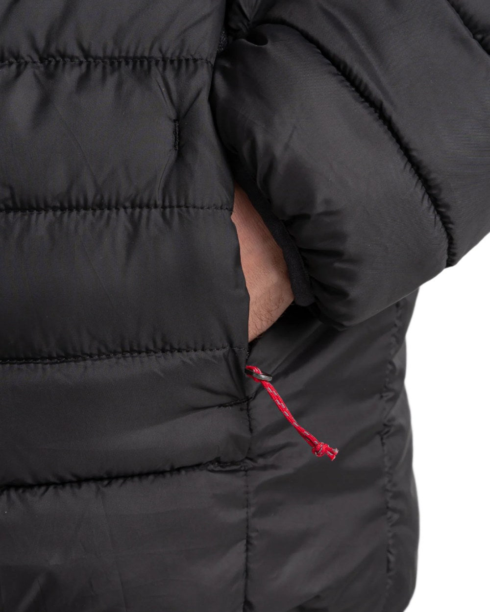 Black Coloured Craghoppers Mens Compresslite VIII Hooded Jacket On A White Background 