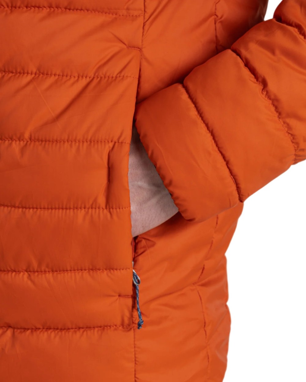 Carnelian Orange Coloured Craghoppers Mens Compresslite VIII Hooded Jacket On A White Background 