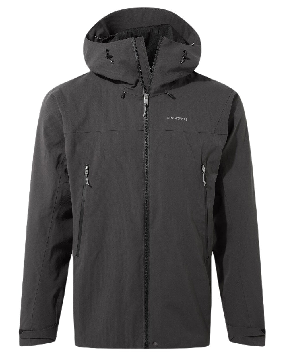 Black Pepper Coloured Craghoppers Mens Dynamic Pro II Waterproof Jacket On A White Background 