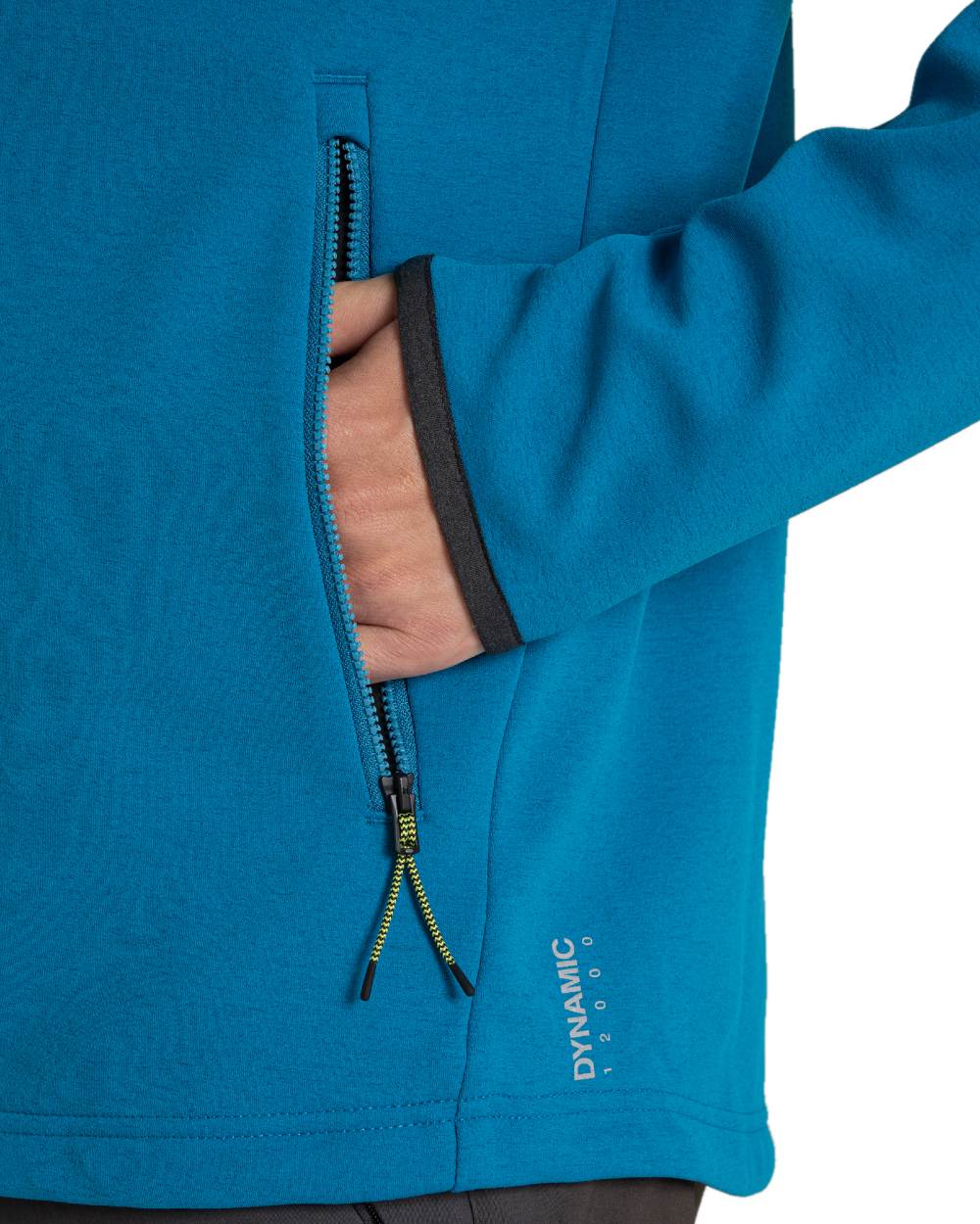 Ocean Teal Coloured Craghoppers Mens Dynamic Pro Full Zip Fleece Jacket on White Background
