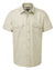 Oatmeal Coloured Craghoppers Mens Kiwi Short Sleeved Shirt On A White Background #colour_oatmeal