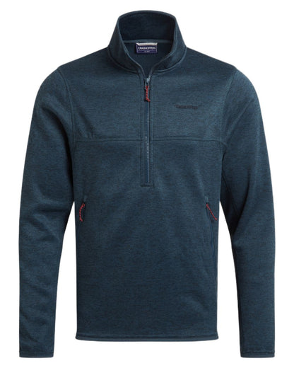 Blue Stone Coloured Craghoppers Mens Mondrago Half Zip Fleece on White Background
