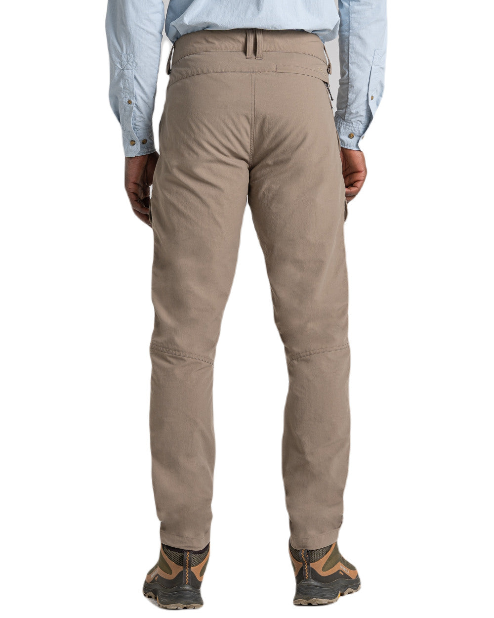 Pebble Coloured Craghoppers Mens NosiLife Adventure Trousers On A White Background 