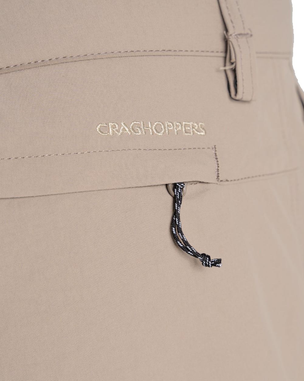 Pebble Coloured Craghoppers Mens NosiLife Adventure Trousers On A White Background 