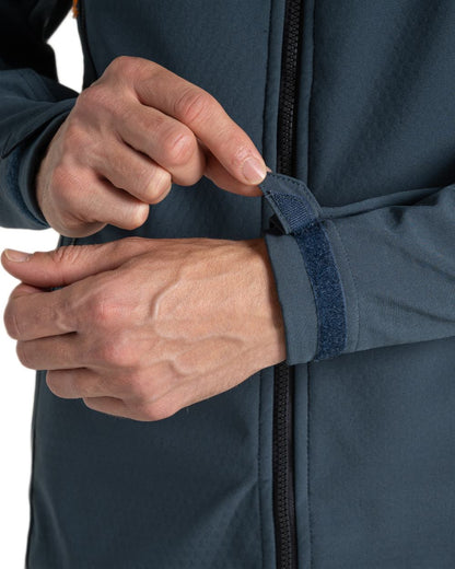 Blue Stone Coloured Craghoppers Mens Seer Hooded Jacket on White Background
