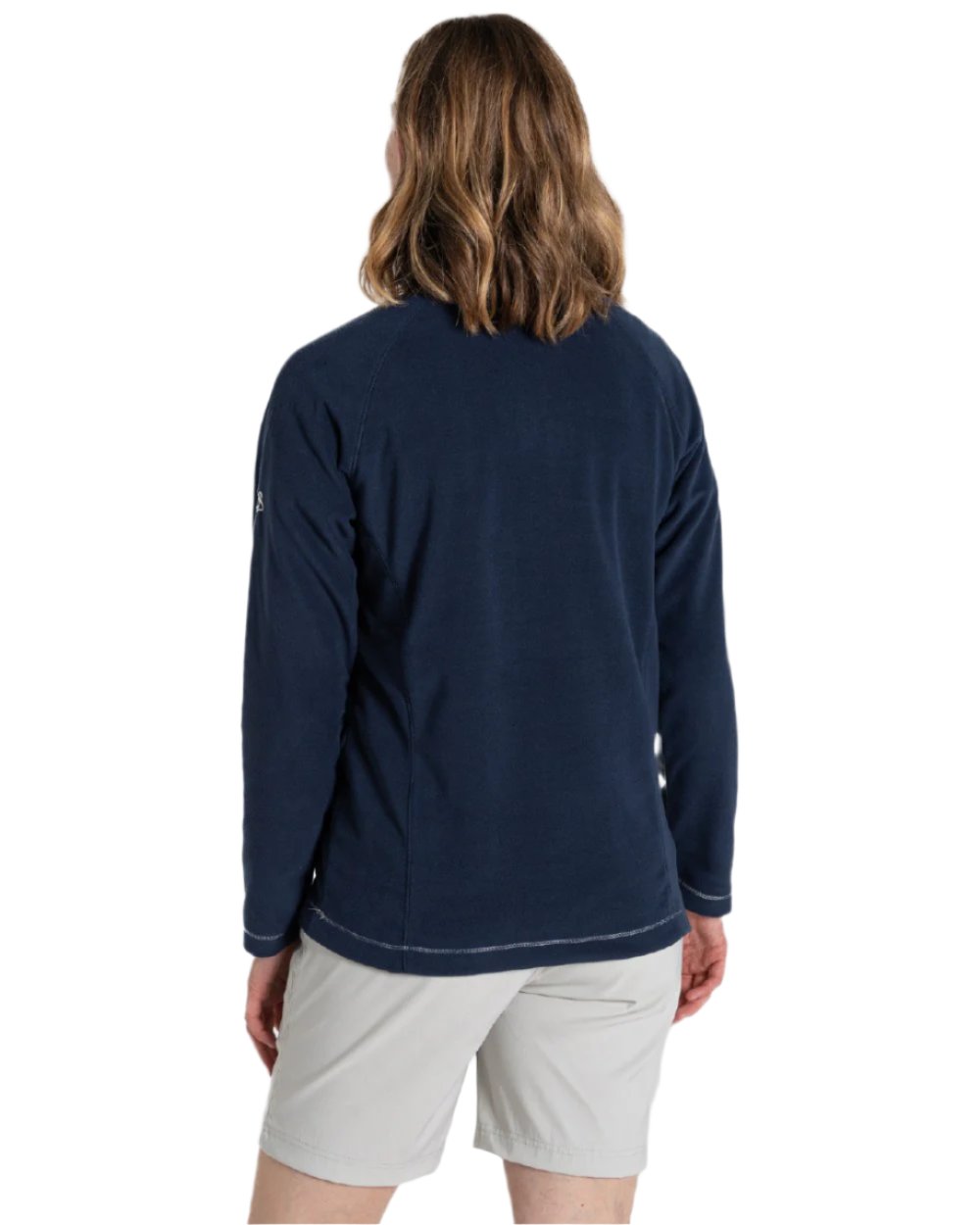 Blue Navy Coloured Craghoppers Womens Miska Half-Zip Fleece On A White Background 