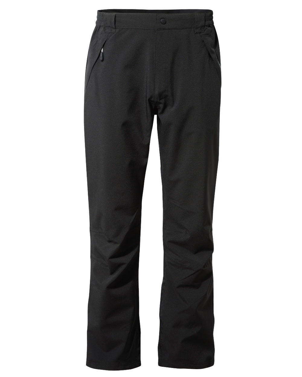 Black Coloured Craghoppers Stefan II Waterproof Trouser On A White Background