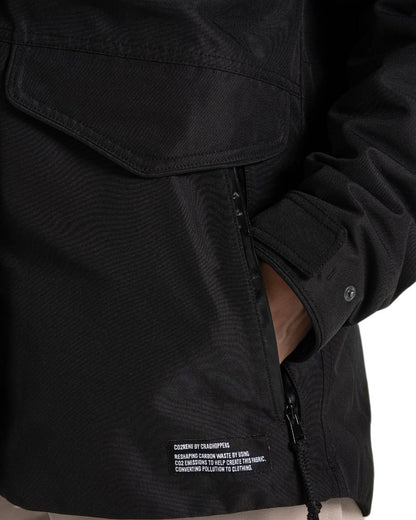 Black Coloured Craghoppers Womens CO2 Renu Sally Waterproof Jacket on White Background
