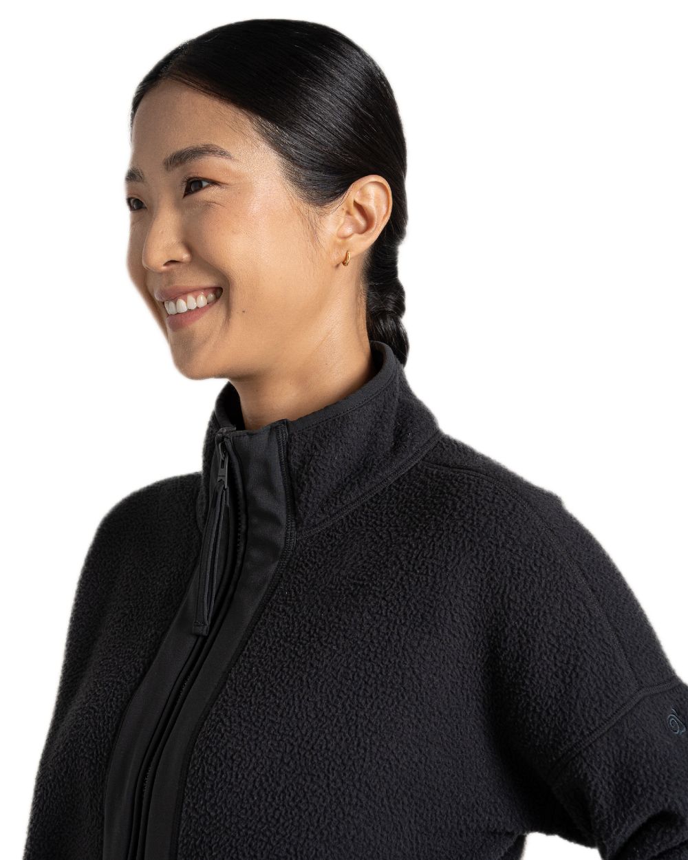 Black Coloured Craghoppers Womens CO2 Renu Steppes Insulating Jacket on White Background
