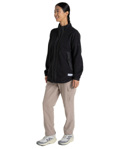 Black Coloured Craghoppers Womens CO2 Renu Steppes Insulating Jacket on White Background
