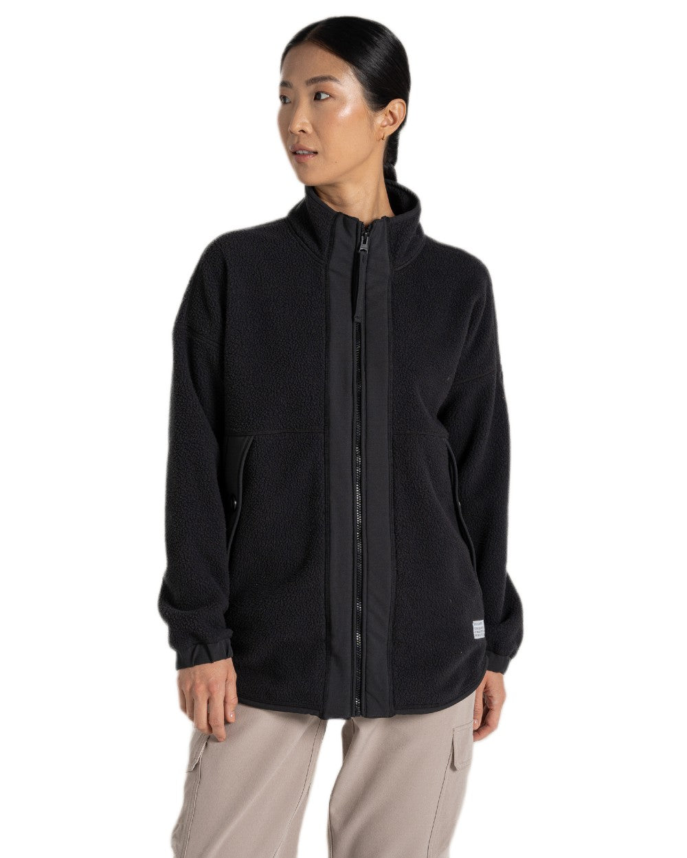 Black Coloured Craghoppers Womens CO2 Renu Steppes Insulating Jacket on White Background
