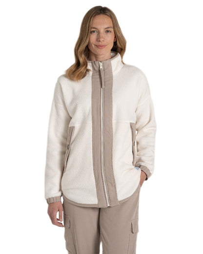 Calico Coloured Craghoppers Womens CO2 Renu Steppes Insulating Jacket on White Background
