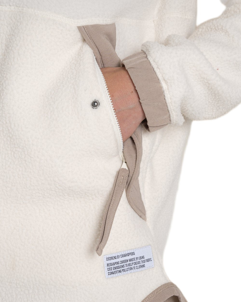 Calico Coloured Craghoppers Womens CO2 Renu Steppes Insulating Jacket on White Background
