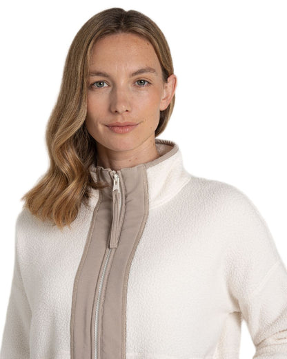 Calico Coloured Craghoppers Womens CO2 Renu Steppes Insulating Jacket on White Background
