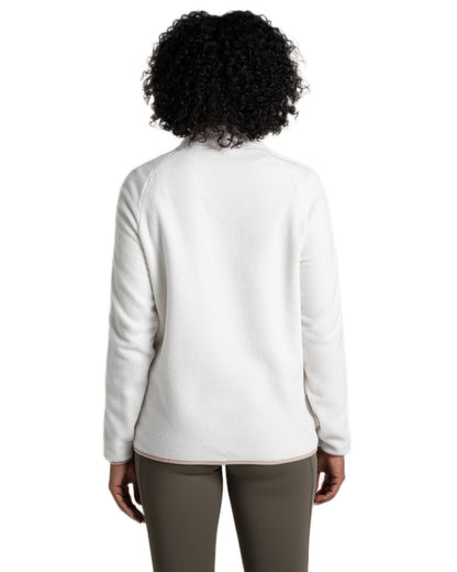 Calico Coloured Craghoppers Womens CO2Renu II Half Zip Fleece Jacket on White Background
