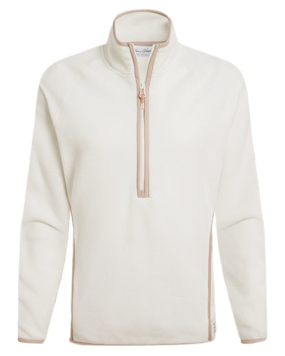 Calico Coloured Craghoppers Womens CO2Renu II Half Zip Fleece Jacket on White Background
