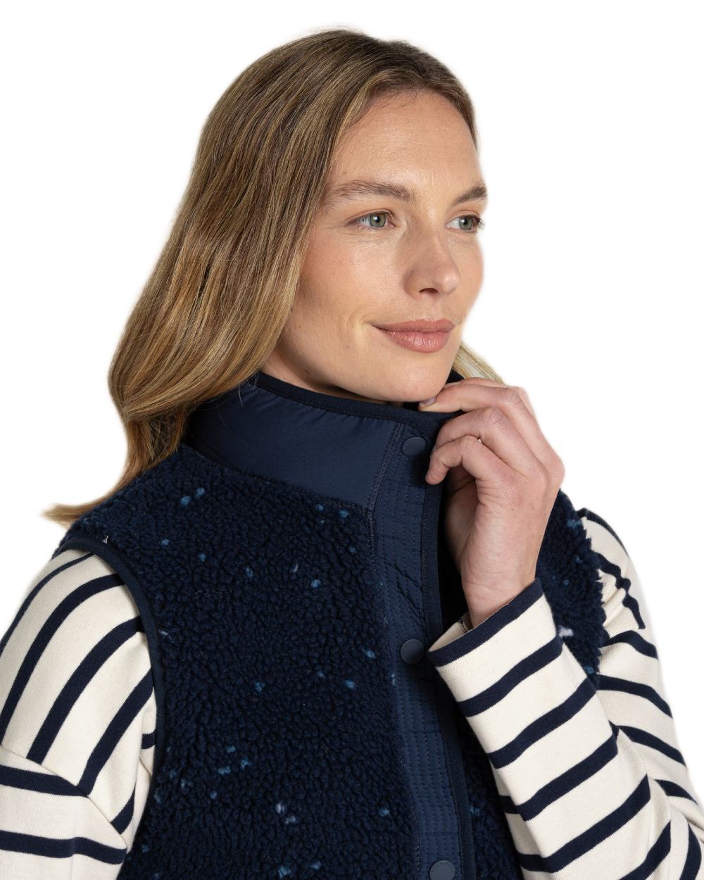 Blue Navy Coloured Craghoppers Womens Dinas Vest on White Background
