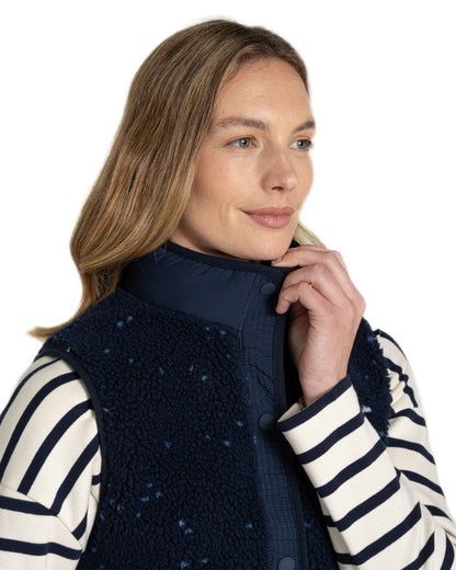 Blue Navy Coloured Craghoppers Womens Dinas Vest on White Background
