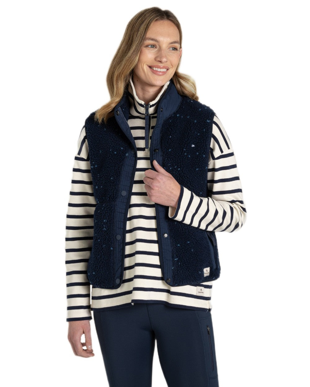 Blue Navy Coloured Craghoppers Womens Dinas Vest on White Background
