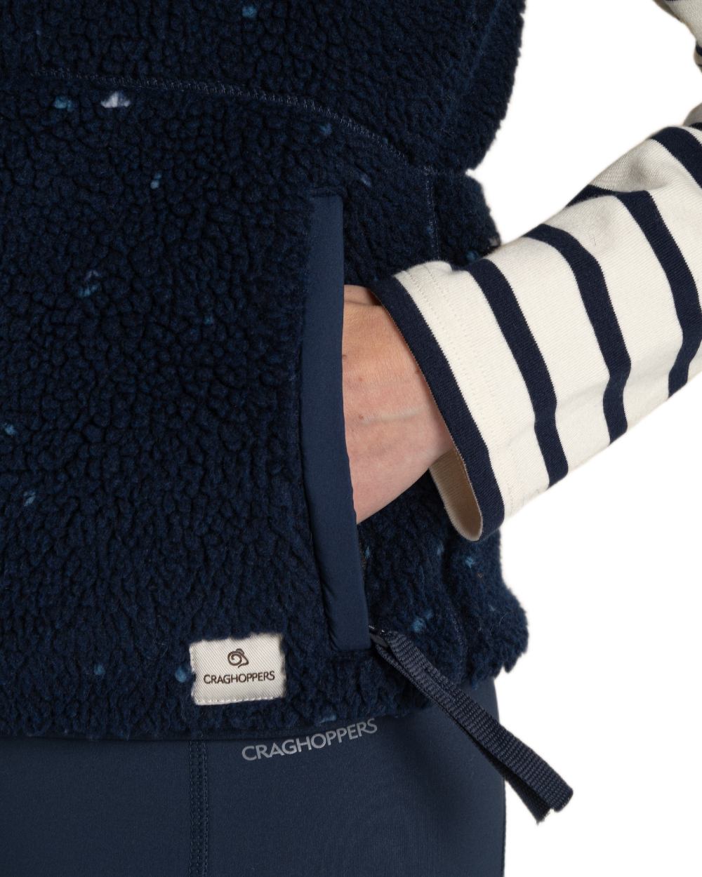 Blue Navy Coloured Craghoppers Womens Dinas Vest on White Background
