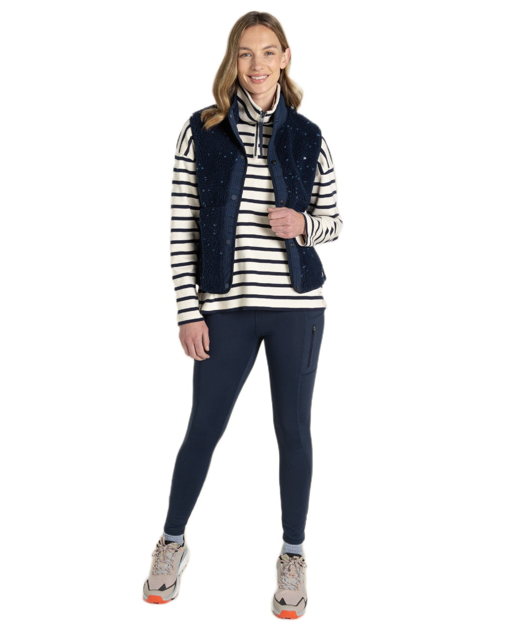 Blue Navy Coloured Craghoppers Womens Dinas Vest on White Background
