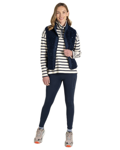 Blue Navy Coloured Craghoppers Womens Dinas Vest on White Background
