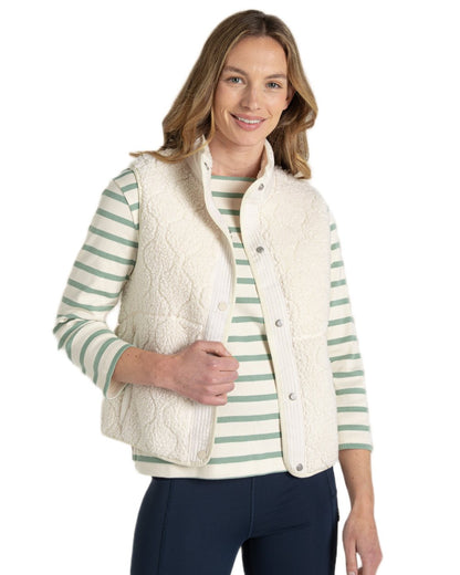 Ecru Coloured Craghoppers Womens Dinas Vest on White Background
