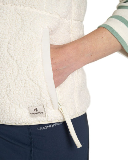 Ecru Coloured Craghoppers Womens Dinas Vest on White Background
