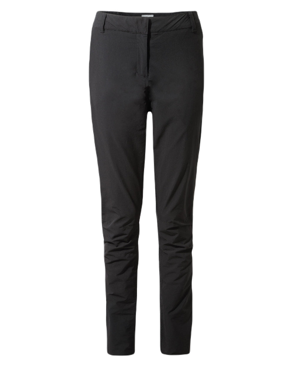 Black Coloured Craghoppers Womens Kiwi Pro II Waterproof Trousers On A White Background