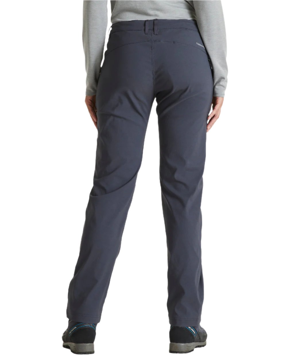 Graphite Coloured Craghoppers Womens Kiwi Pro II Winter Lined Trousers On A White Background 