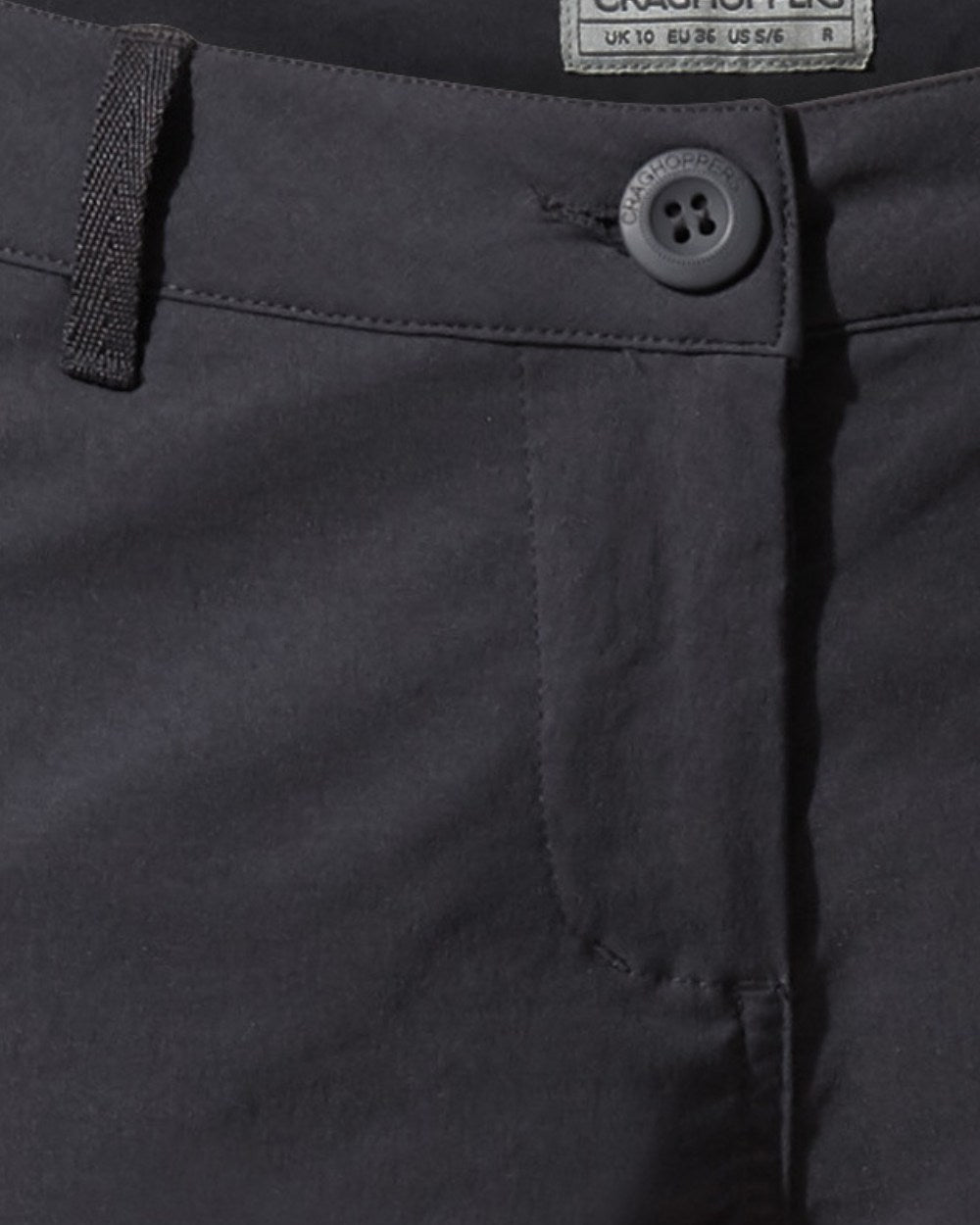 Graphite Coloured Craghoppers Womens Kiwi Pro II Winter Lined Trousers On A White Background 