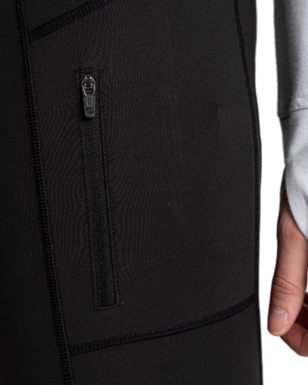 Black Coloured Craghoppers Womens Kiwi Pro Leggings On A White Background 