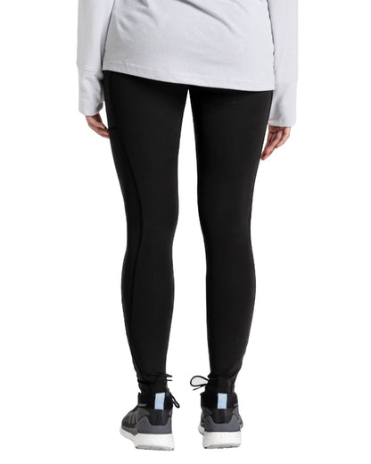 Black Coloured Craghoppers Womens Kiwi Pro Leggings On A White Background 