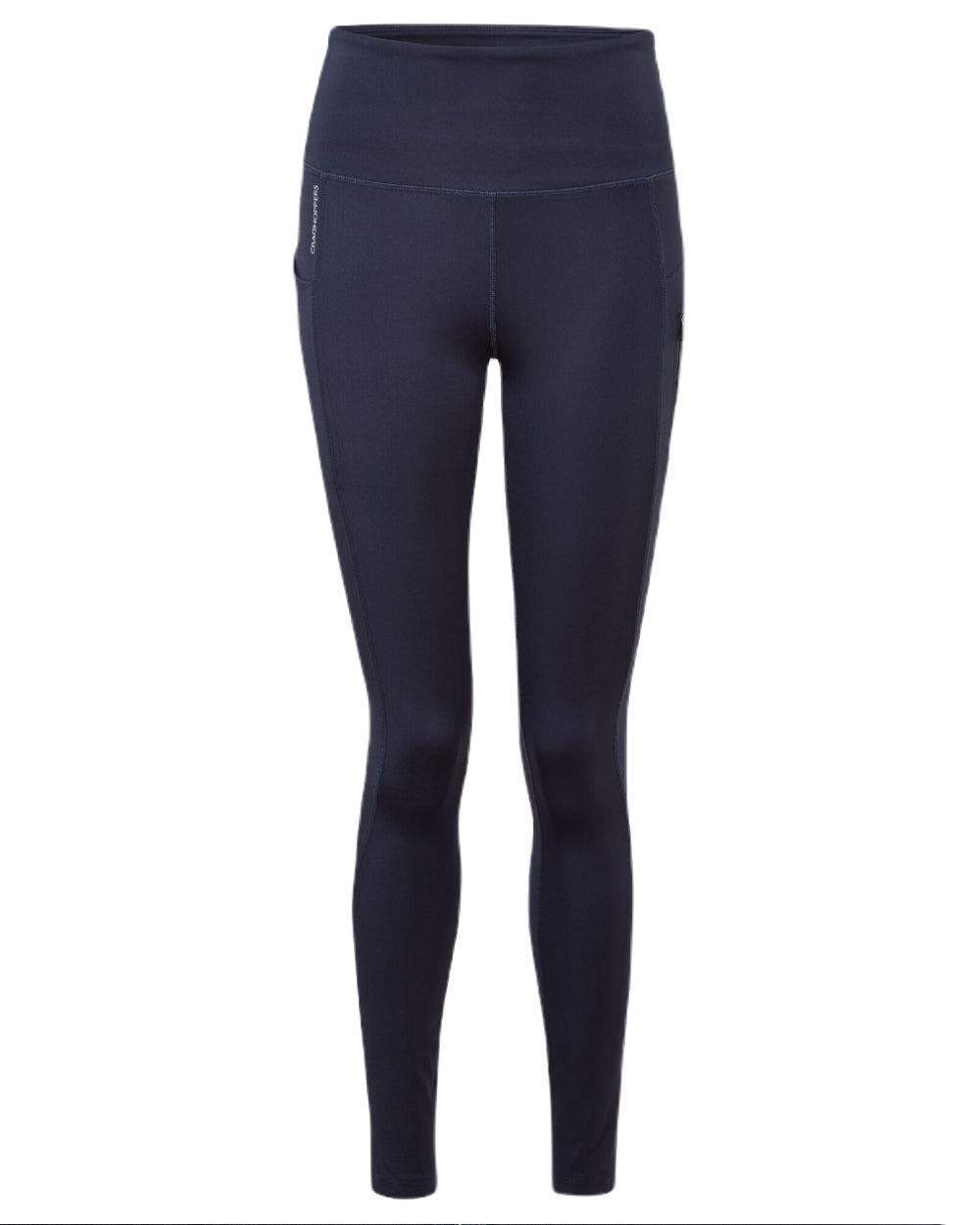 Blue Navy Coloured Craghoppers Womens Kiwi Pro Leggings On A White Background 