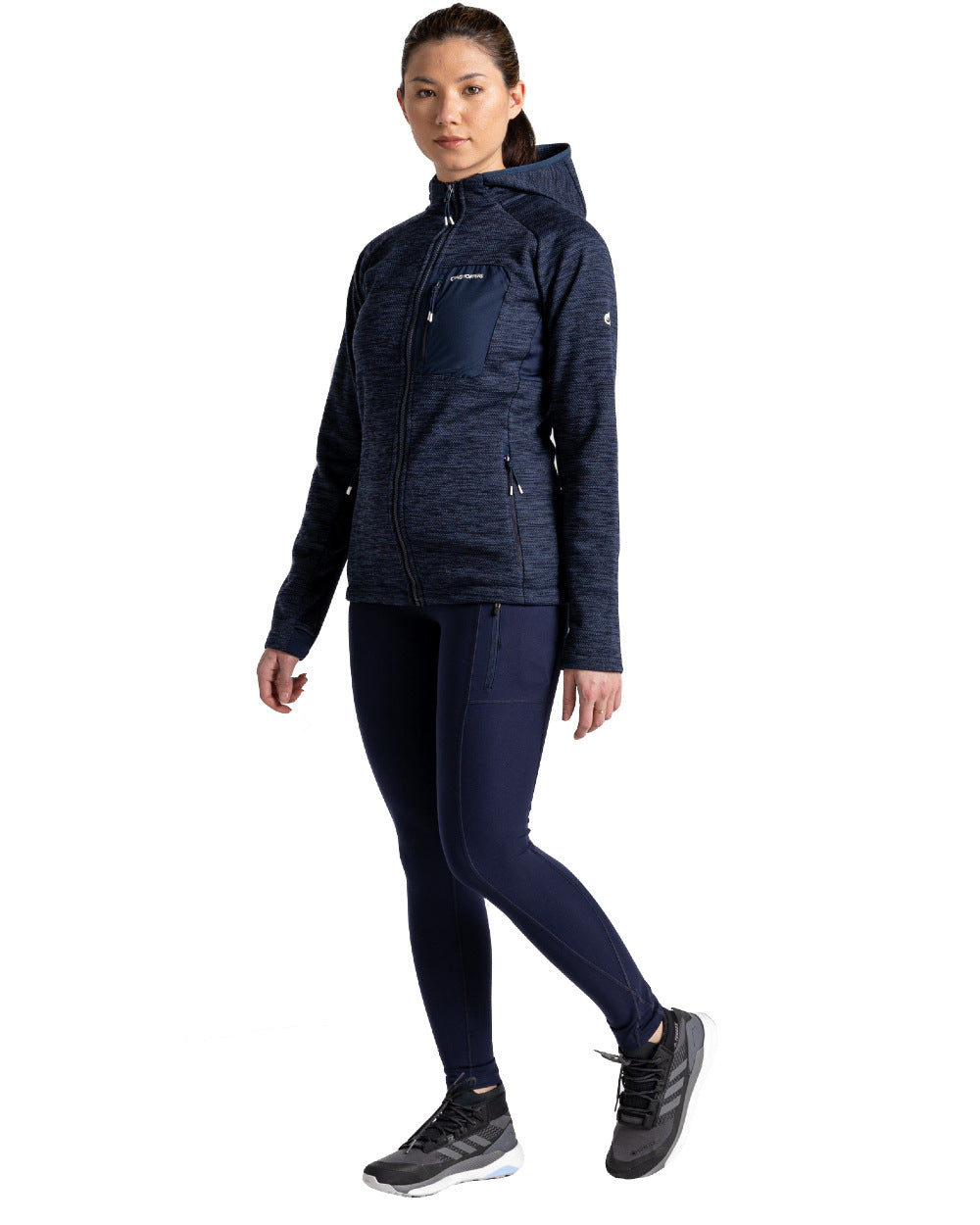 Blue Navy Coloured Craghoppers Womens Kiwi Pro Leggings On A White Background 