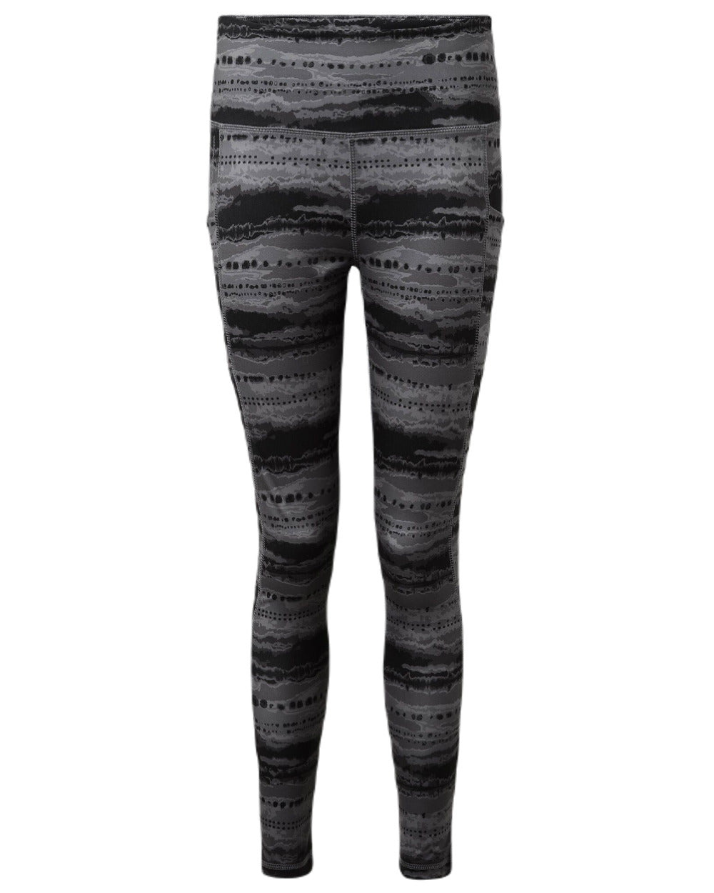 Charcoal Print Coloured Craghoppers Womens Kiwi Pro Leggings On A White Background 