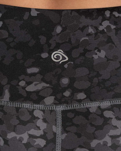 Tonal Grey Print Coloured Craghoppers Womens Kiwi Pro Leggings On A White Background 