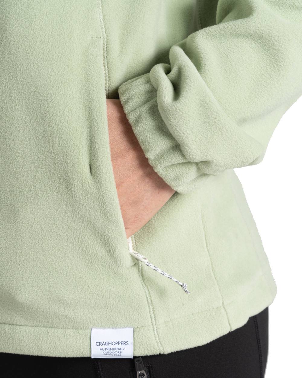 Bud Green Coloured Craghoppers Womens Miska Plus II Jacket On A White Background 