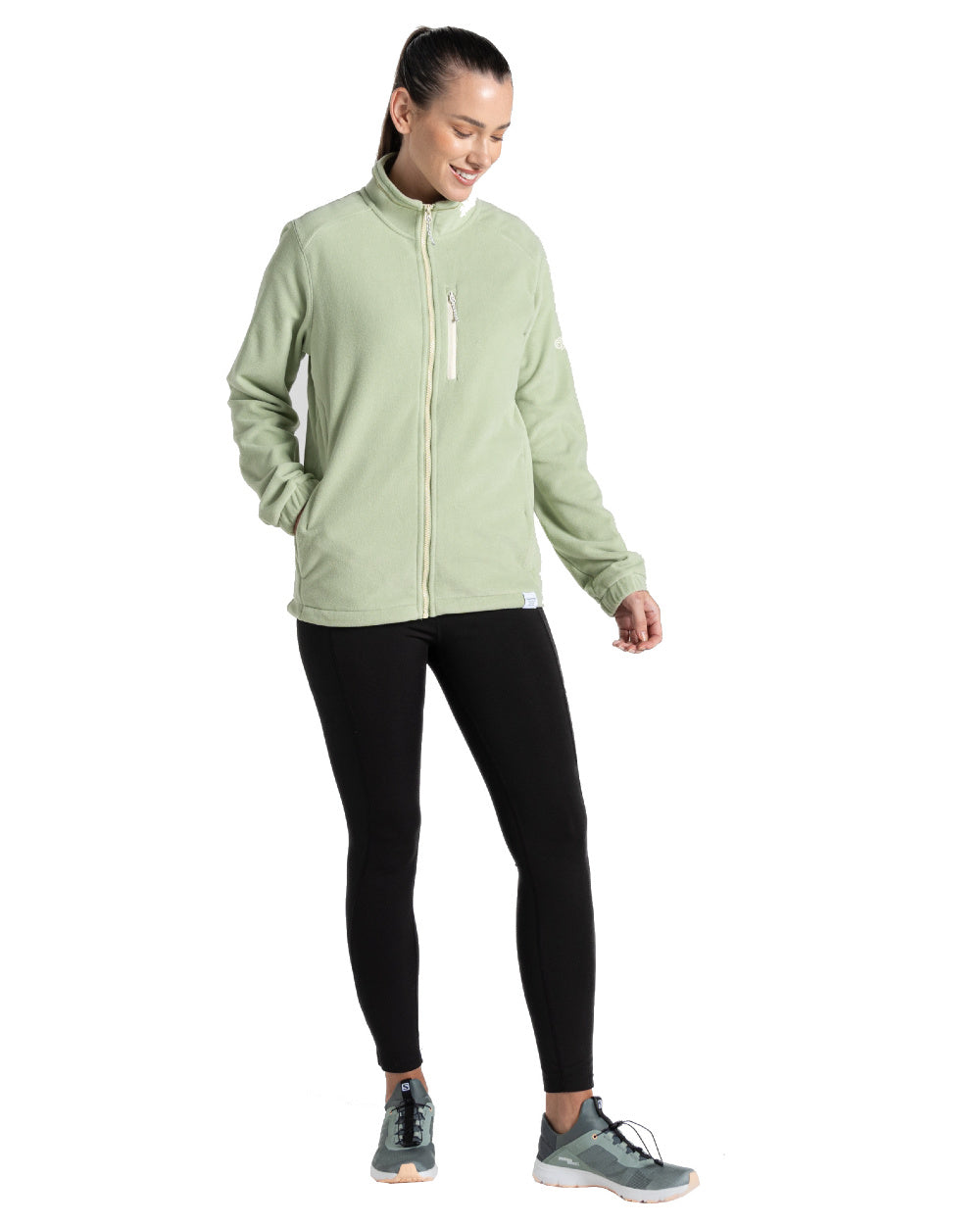 Bud Green Coloured Craghoppers Womens Miska Plus II Jacket On A White Background 