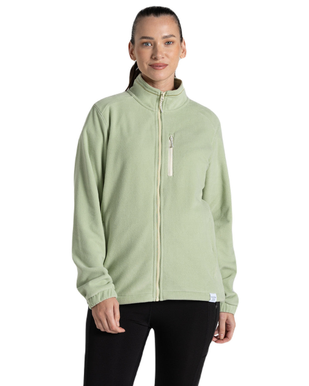 Bud Green Coloured Craghoppers Womens Miska Plus II Jacket On A White Background 