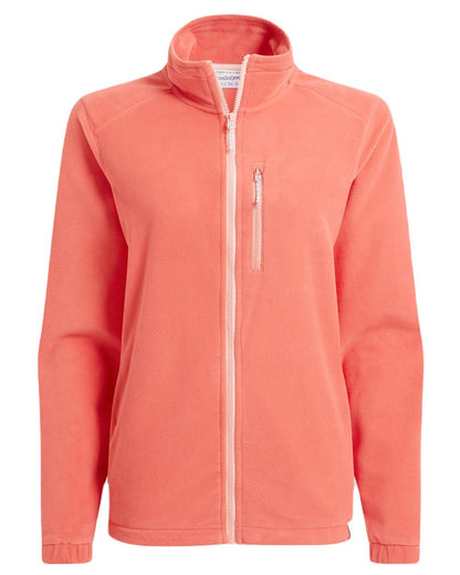 Deep Coral Coloured Craghoppers Womens Miska Plus II Jacket On A White Background 