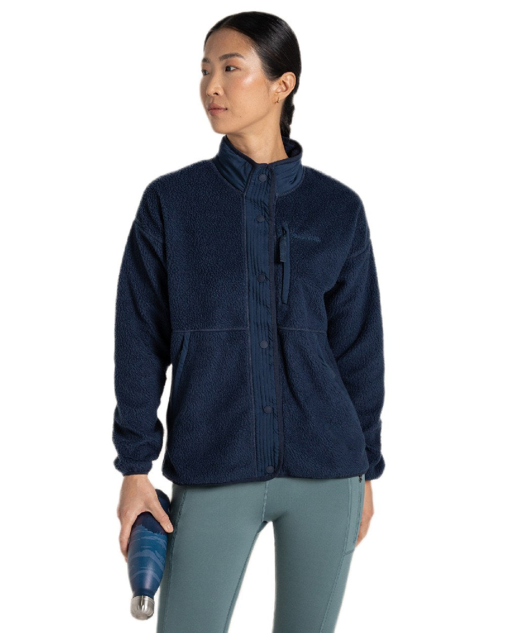 Blue Navy Coloured Craghoppers Womens National Trust Oxlip Jacket on White Background
