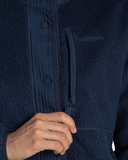 Blue Navy Coloured Craghoppers Womens National Trust Oxlip Jacket on White Background
