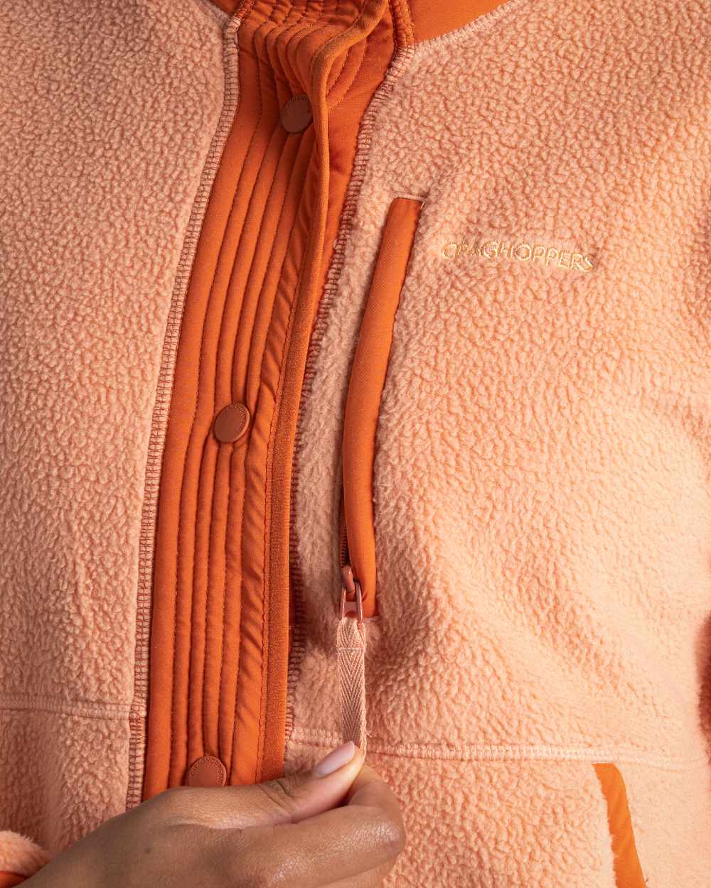 Clay Coloured Craghoppers Womens National Trust Oxlip Jacket on White Background
