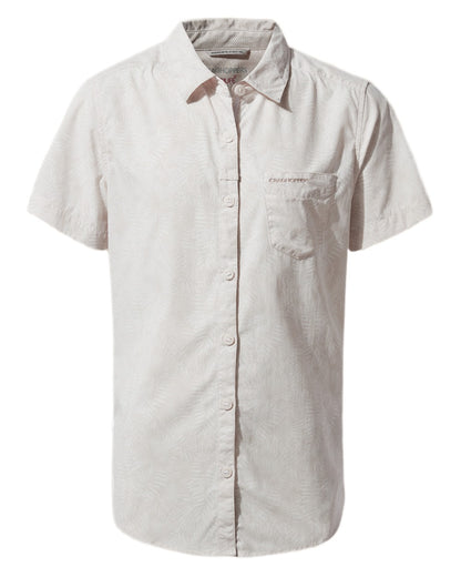 Seasalt Print Coloured Craghoppers Womens NosiLife Vanna Short Sleeved Shirt on White Background
